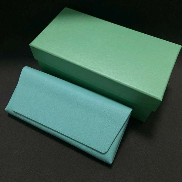 Lux Lux Luce Bluegreen Desig Desig Eyecyses Case Full-Set Turquoise Occhiali da sole Scook Ottimi Anti-Pressured Oggles Calcini Distruzioni di sacchetti di stoffa