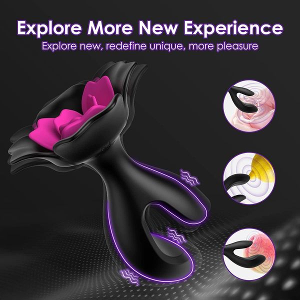 Anal Toys BDSM Black Rose Vibratando Plug 10 Frequência Controle Remoto Dilador de Butt Toy Sexo Adulto para Mulheres Men 230824