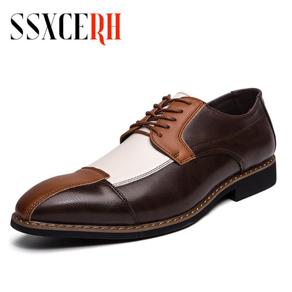 Платье обувь Ssxcerh Brand Fashion Spring осень мужчина Brogue Shoes ubloc