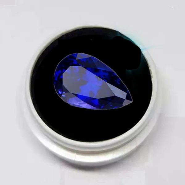 Pietre preziose sciolte grandi zaffiro blu tanzanite 12,50ct 12x16 mm taglio a pera Sri-Lanka VVS pietra gemella per perle che producono gioielli