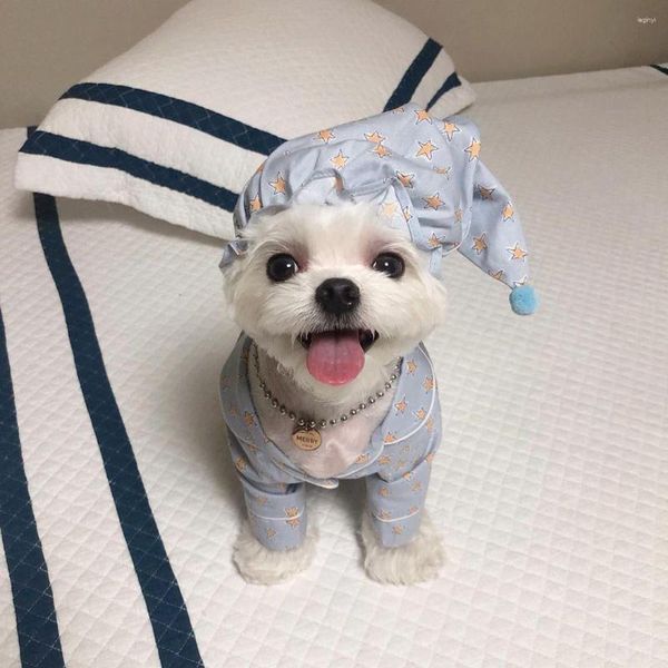 Hundekleidung süßer Heimmantel für Haustierkatze Kleidung Welpen Pyjama mit Hut kleine pommerianische Chihuahua Schnauzer Frühlingskleidung