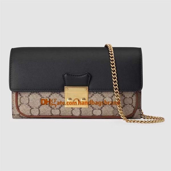 658226 mais novo feminino corrente longa carteira de luxo designer corrente carteiras bolsa moeda dos homens cadeado titular do cartão negócios dinheiro bags284g