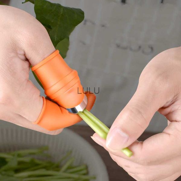 Silikon Başparmak Bıçak Bahçe Eldivenleri Parmak Koruyucu Dişliler Kesim Sebze Hasat Bıçağı İzleme Bitki Bıçağı Makas HKD230810