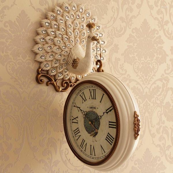 Relógios de parede mecânica grande relógio digital Mural Luxo Creative Wooden Silent Incomum Orologio da Parete Deco House AB50WC