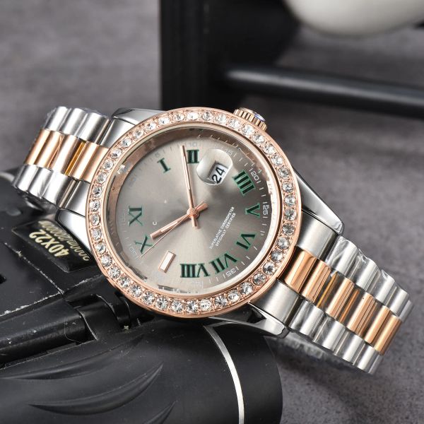 Designer de luxo Mens AA Womens Relógios Quartz Watch Movimento Rose Gold Pedras Cristais Pulseira de Aço Inoxidável Presentes Relógios de Pulso Frete Grátis