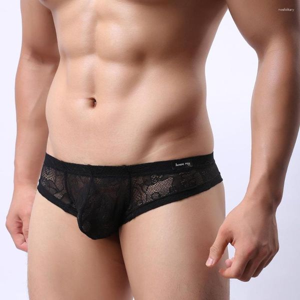 Underpants Männer transparente Tanga Herren-Spitzen-Shorts kleine flache Ecke Hosen Unterwäsche Höschen Low-Rise Tanga Bikini