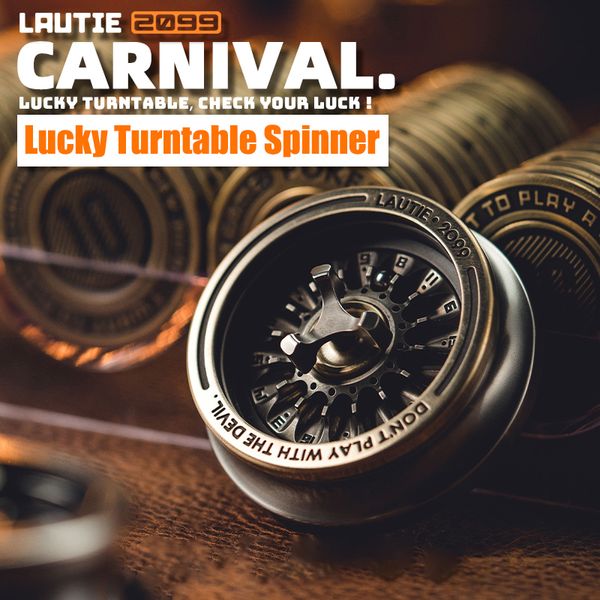 Dönen Üst Lautie Lucky Turntable Fidget Spinner Karnaval Rulet Kompozit Bağlantı Masası Dekorasyon Gyro EDC Antistress Metal Oyuncaklar 230818