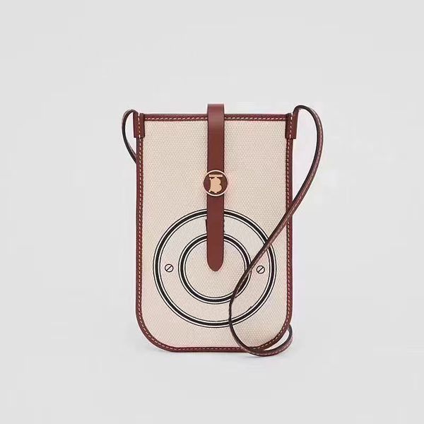 Designer Canvas Bag Mobiltelefonpaket Fashion iPhone 12Pro Umhängetasche Crossbody Wallet Geldbeutel Luxus Buchstaben Handys Beutel