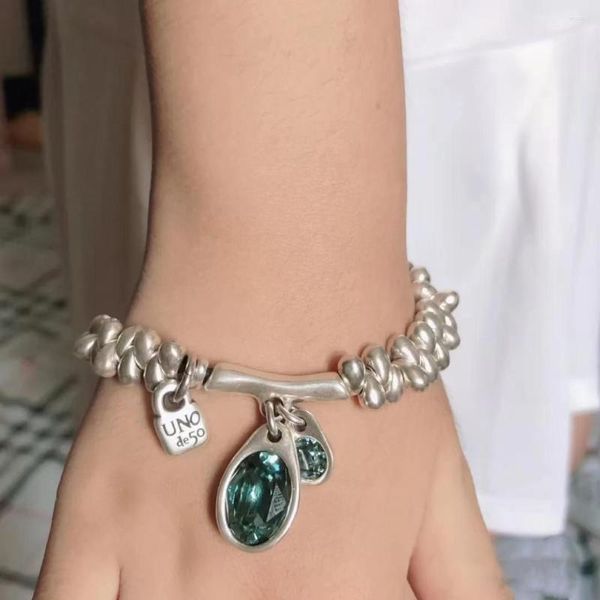 Charm Bracelets HSC 2023 Yüksek kaliteli mücevherler renkli inci u-no alaşım Klasik Altın Bilezik Kadınlar Fabrikası Direct Free Teslimat