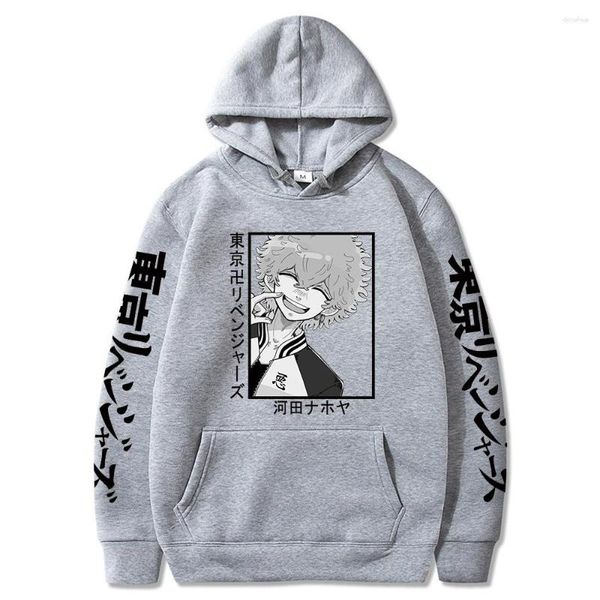 Herren Hoodies 2023 Tokyo Revengers Hoodie Anime Kawata Nahoya Grafik bedruckte Sweatshirts Harajuku Pullover Sweatshirt Männer lose Stoff