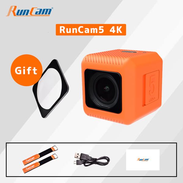 Погодные камеры Действие Камера 4K 2 7K 60FPS RUNCAM 5 Orange Black RunCam5 Стабилизатор Sport Drone RC CAR для FPV EIS 128G Session 230823