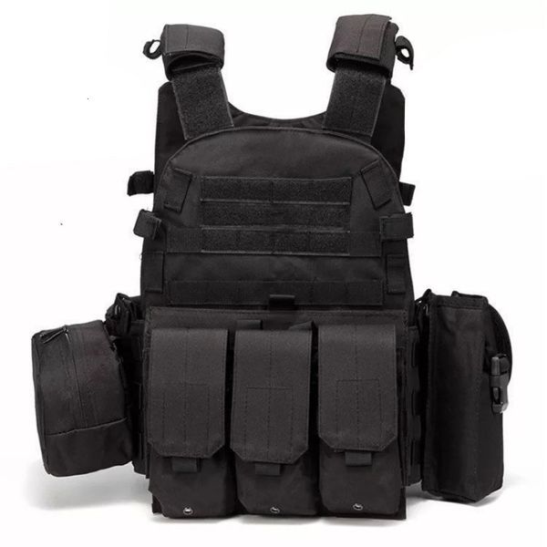 Мужские жилеты нейлоновые переводы тактические жилеты для боди бронежина охотничьи аксессуары Airsoft 6094 Camo Army Army Army Vest 230823