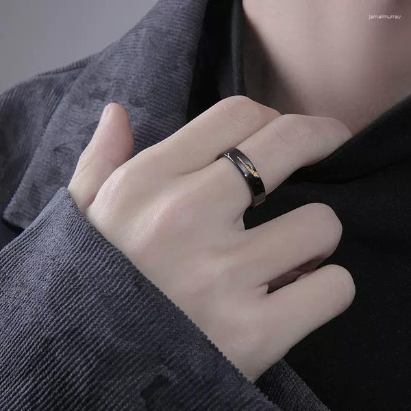 Anéis de casamento Aberta de moda de metal ajustável para homens, belo design de jóias universais de jóias universais