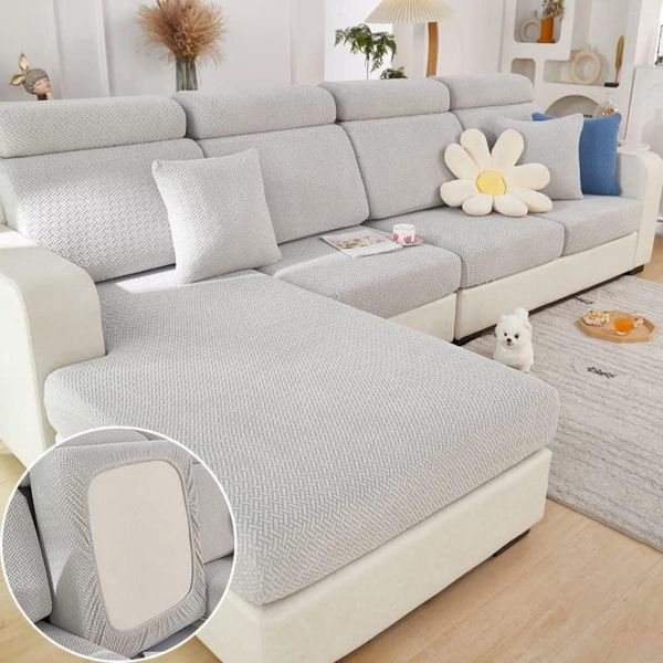 Stuhlabdeckung Couch Sektion für L -förmige Chaise Stretch 4 Kissen Sofa Kissen Sofas Leder Liegeabdeckung