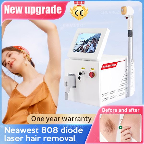 Portátil 808 diodo laser depilação multiwavelength máquina de remoção de tatuagem rejuvenescimento da pele equipamento de tratamento