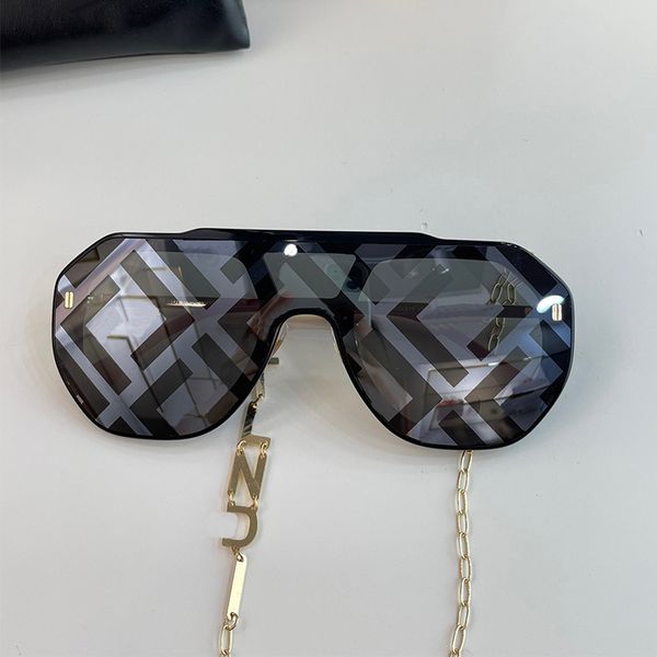 Designer-Damen-Sonnenbrille, Masken-Sonnenbrille, einzigartiges Design, FOL514, Pilotenurlaub, Party, kommt mit Kette, Originalverpackung, kostenloser Versand, schneller Versand