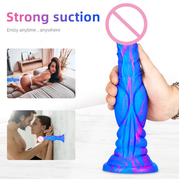 Slip Mutandine Enorme Plug anale Cavallo colorato Dildo Super Big Thrust ButtPlug Ano Dick Pene Gioco erotico per adulti Giocattoli sessuali per donna 230824