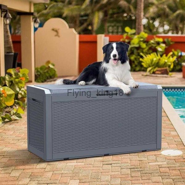 WFS Outdoor Storage Deck Box Terrassenbehälter Organizer binw ith Cushion Sitzgelegenheiten 100 -gal Large HKD230812