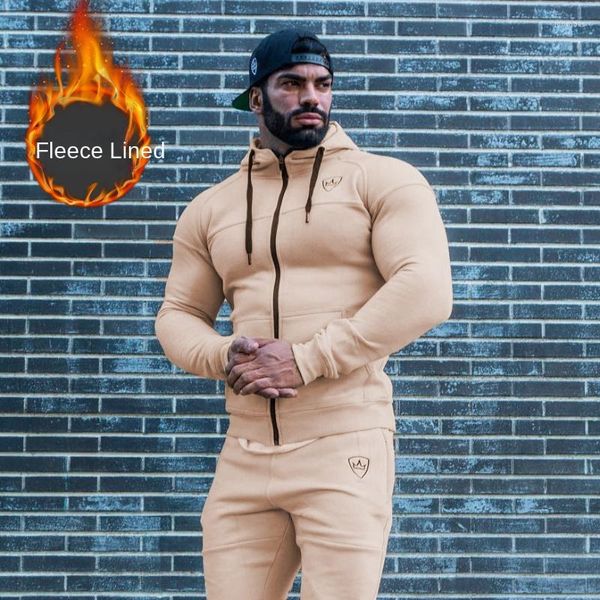 Herren -Tracksuits Herrenanzug Reißverschluss Mantel Frühlings- und Herbst -Mode -Baumwollhut -Pullover Hose lässig Outdoor Bodysuit Hoodie