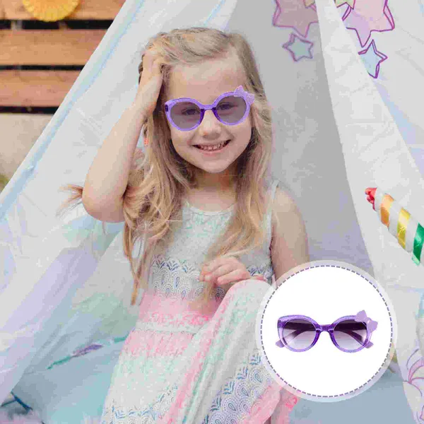 Солнцезащитные очки детские чернильные лук артистые очки декор летни