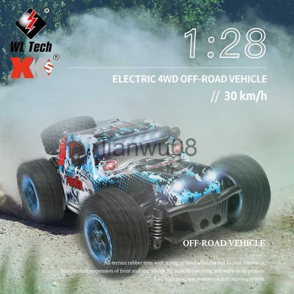 Electric/RC Car Wltoys 284161 128 Электроэлектрические 4WD RC CAR с светодиодными светильниками K989 24G Radio Control Racing Car Drift Monster Toys Toys For Boys X0824 x0824