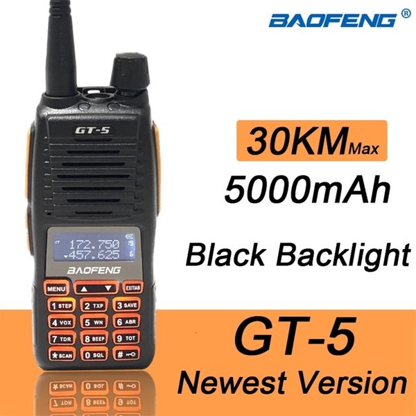 Walkie Talkie BF GT 5 10W Baofeng Long Range 10 км два радио Ham Radio Dual Ptt HF Percaseiver Portable Radios Обновление 230823