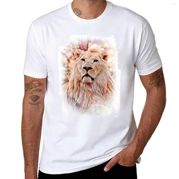 Мужская футболка Polos White Lion Blank T Roomts Hippie Одежда