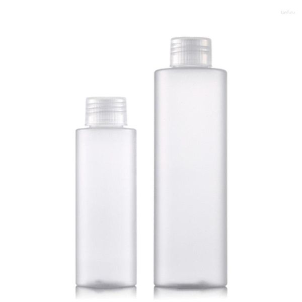 Aufbewahrungsflaschen Plastikflasche leer gefrostet PET 100 ml 200 ml klarer Schraubdeckel mit Innenstopfen 25 Stück kosmetischer tragbarer Behälter Toner