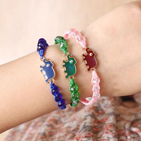 Charm Bracelets Zoshi Retro Elephant Tier geflochten für Frauen handgefertigtes verstellbares Seilarmband Freizeitschmuck Freundschaft