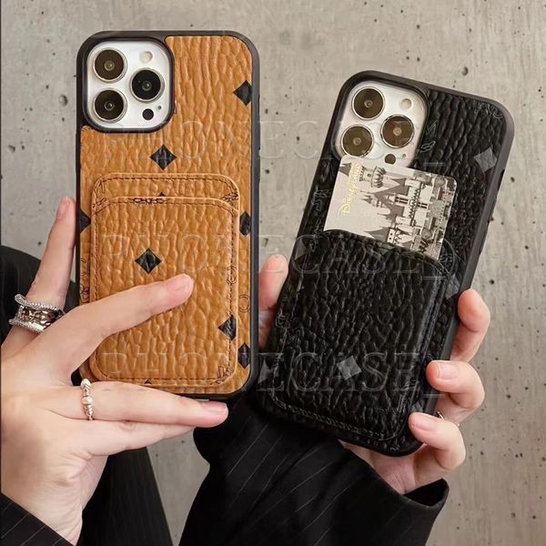 Lindas capas de telefone S21 S22 S23 Plus Ultra Luxury Leather Card Purse de alta qualidade para Samsung Galaxy Note20 S 10 20 21 22 23 24 25 26 Capa com caixa de logotipo Man Wowen 823