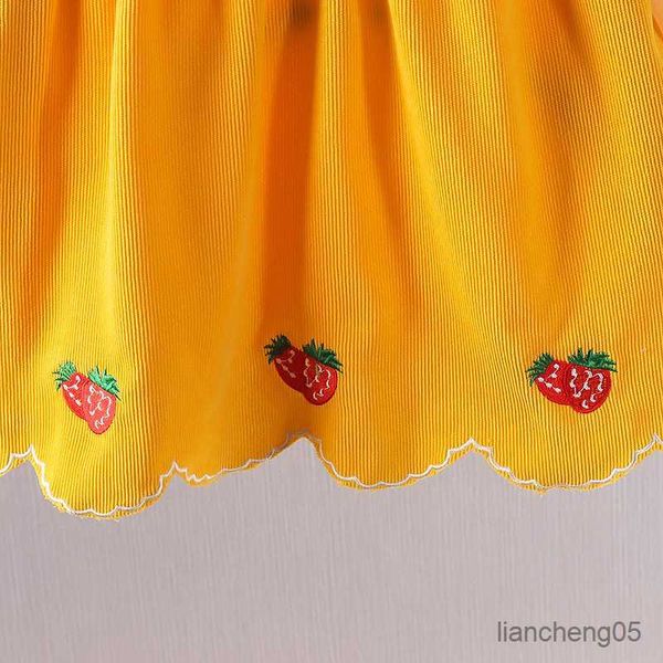 Kız Elbiseleri İşlemeli Bebek Çocuk Kız Elbise Bahar Sonbahar Prenses Elbise Güzel Pamuk Uzun Kollu Kız Giyim Tavşan A-line Elbiseler R230824