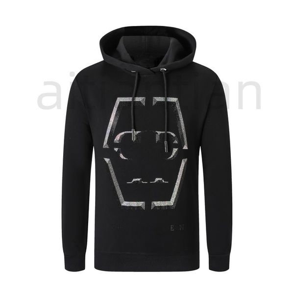 felpe con cappuccio firmate da uomo pullover felpa con cappuccio lettera stampata maglione a maniche lunghe girocollo maglione allentato con cappuccio abbigliamento streetwear in cotone nero