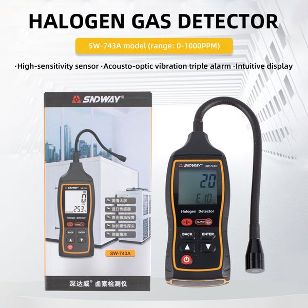 Analisadores de carbono Sistema de refrigeração de ar condicionado de detector de halogênio