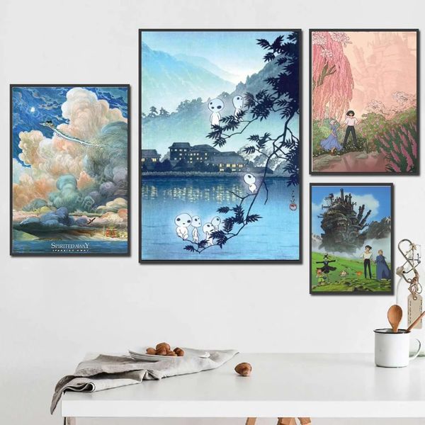 Анимационная экрана Canvas Painting Wall Art Art знаменитые персонажи фильма плакаты и принты стена картинка гостиная спальня барь