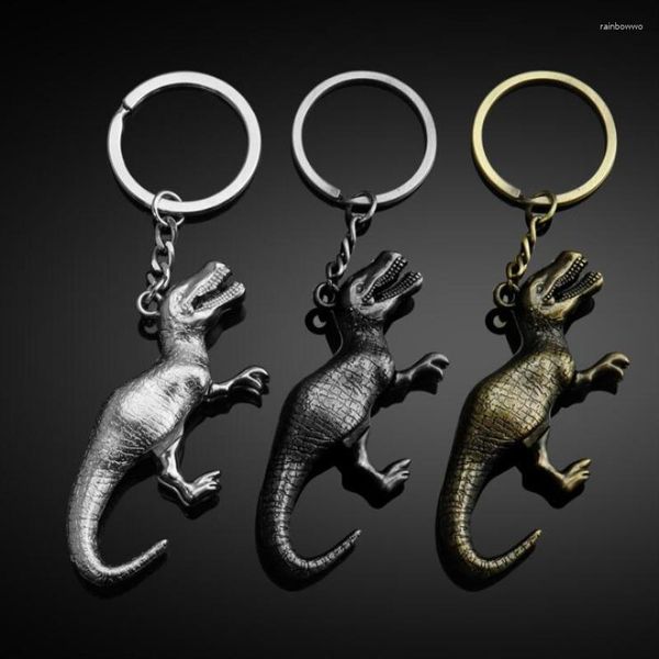 Schlüsselanhänger 3 Farbdesign DIY handgefertigtes Schlüsselring Animal Schlüsselback Backbag Handtasche Anhänger Geschenk für Kinder Dinosaurier Charme