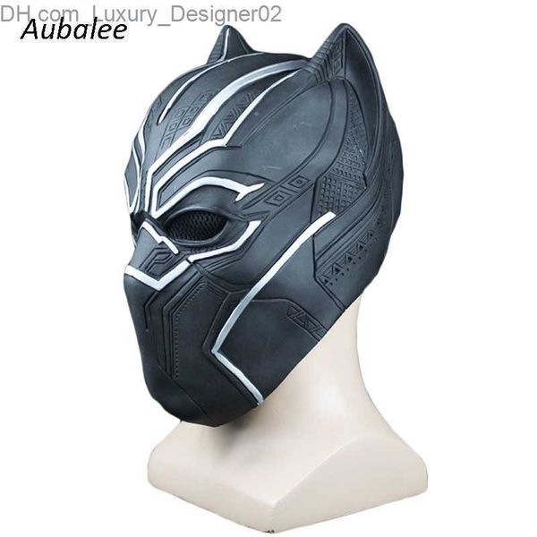 Schwarz Leopard Panther Mask Party Soft Latex Maske Erwachsener fantastisches schwarzes Katzenhelm Cosplay für Halloween Q230824