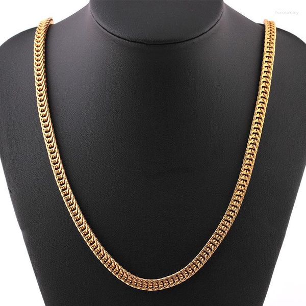 Correntes Jóias Fooderwerk Hip Hop Men Colar Moda Moda Dold Gold Color Foxtail Chain Simples Versátil Item