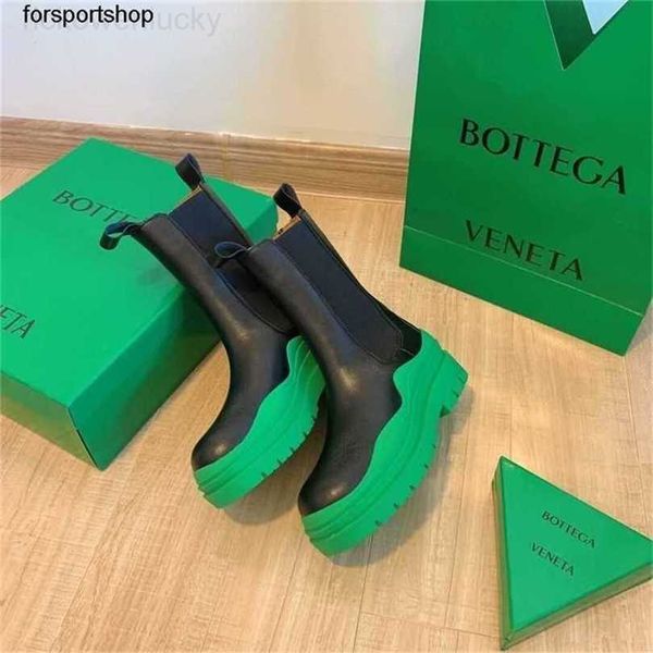 Bottega-Venetta Neue 48% Hülse Rabattdesigner Stiefel Chelsea Sommer Kurzer Botega Boots Frauen Männer dicker Soled High Martin Boot Cowhide Dünne Beine mittelschuh Schuh