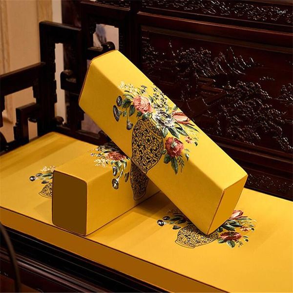 Yastık klasik fan çiçek bel bloster iç 40x60cm atış nakış boya sandalye ped dekorasyon