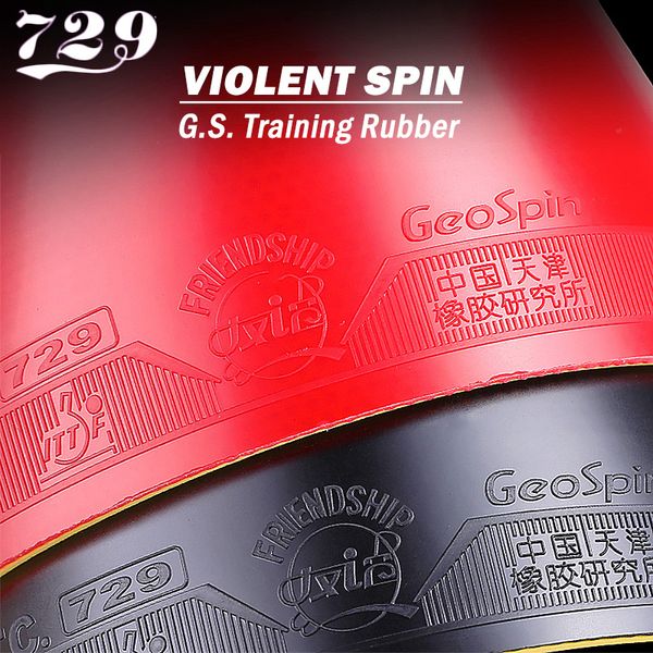 Gomme da ping pong 729 Friendship GS Training Rubber RITC Geo Spin Ping Pong Morbido e buon controllo 230824