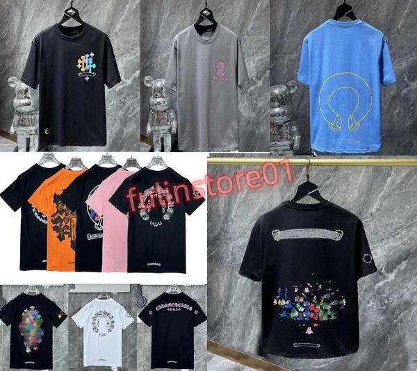 Nuovo stile Maglietta classica da uomo Cuore Moda Ch Balck Marchio di alta qualità Lettera Sanscrito Croce Modello Maglione T-shirt Designer Cromati Pullover Top Hip Hop xT1