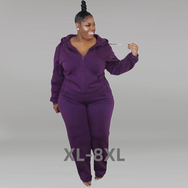 Plus size vestidos tamanho xl 5xl atacado gota mulheres ternos esportivos conjunto roupas manga longa hoodies calças 2 peças o 3xl 4xl 5xl 6xl 230824