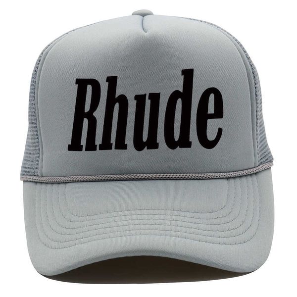 Rhude Cap Verano Moda Marca Béisbol Al Aire Libre Sombrilla Amantes Casual Protector Solar Net Truck