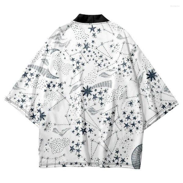 Etnik Giyim Vintage Japon Yıldız Baskı Kimono Street Giyim Erkekleri Kadınlar hırka haori harajuku geleneksel plaj yukata artı 5xl 6xl