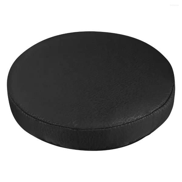 Coperture per sedie Vorcool 1pc 33 cm Spesso elastico da bar cover di sgabello di cotone Round Protector (nero)