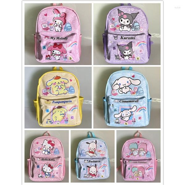 Bolsas escolares Cartoon Clow M Backpacks da bolsa escolar e mochilas de garotas Backpacks Double Grid Travel Student Grade 1-6 Backpack