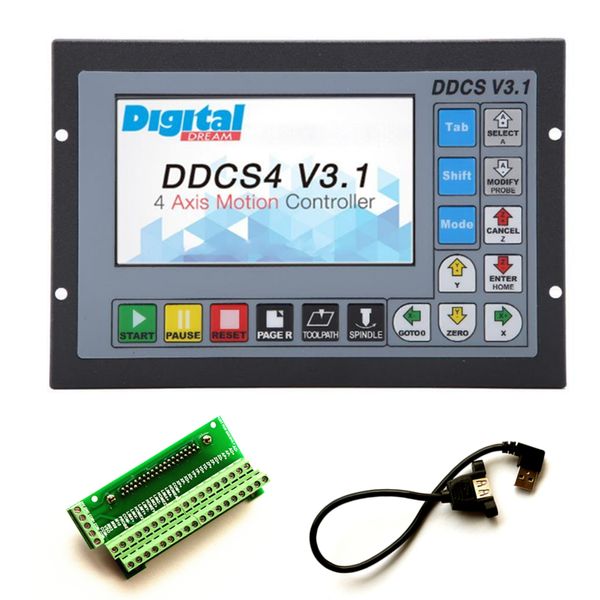 DDCSV3.1 Atualizado de DDCSV2.1 Peças CNC Mach3 Controlador de movimento offline Máquina de gravação Controlador CNC Máquinas ferramentas