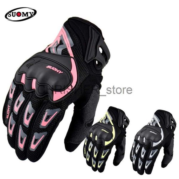 Suomy Motorradhandschuhe Herren Sommer Moto Biker Handschuhe Touchscreen Radfahren Motocross Schutzhandschuhe Fit Damen Rosa Atmungsaktiv x0824 Fahrradhandschuhe