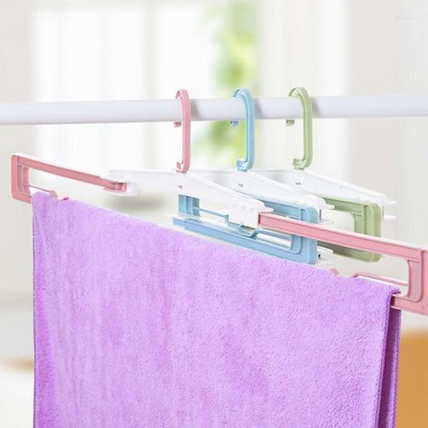 Cabides dobráveis multiuso plástico rack de secagem toalha lençóis domésticos cobertores cremalheiras organização armazenamento lavanderia