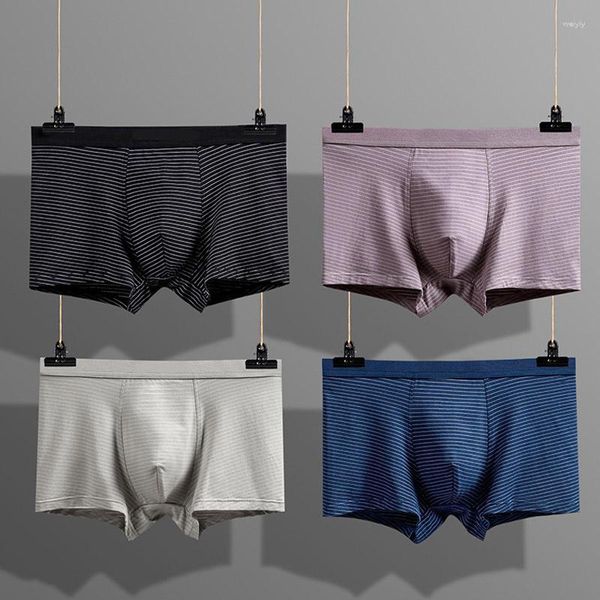 Underpants Boxer Shorts biancheria intima uomini comodi mutandine maschi modali modali mutandine giapponese boxer a strisce all'ingrosso